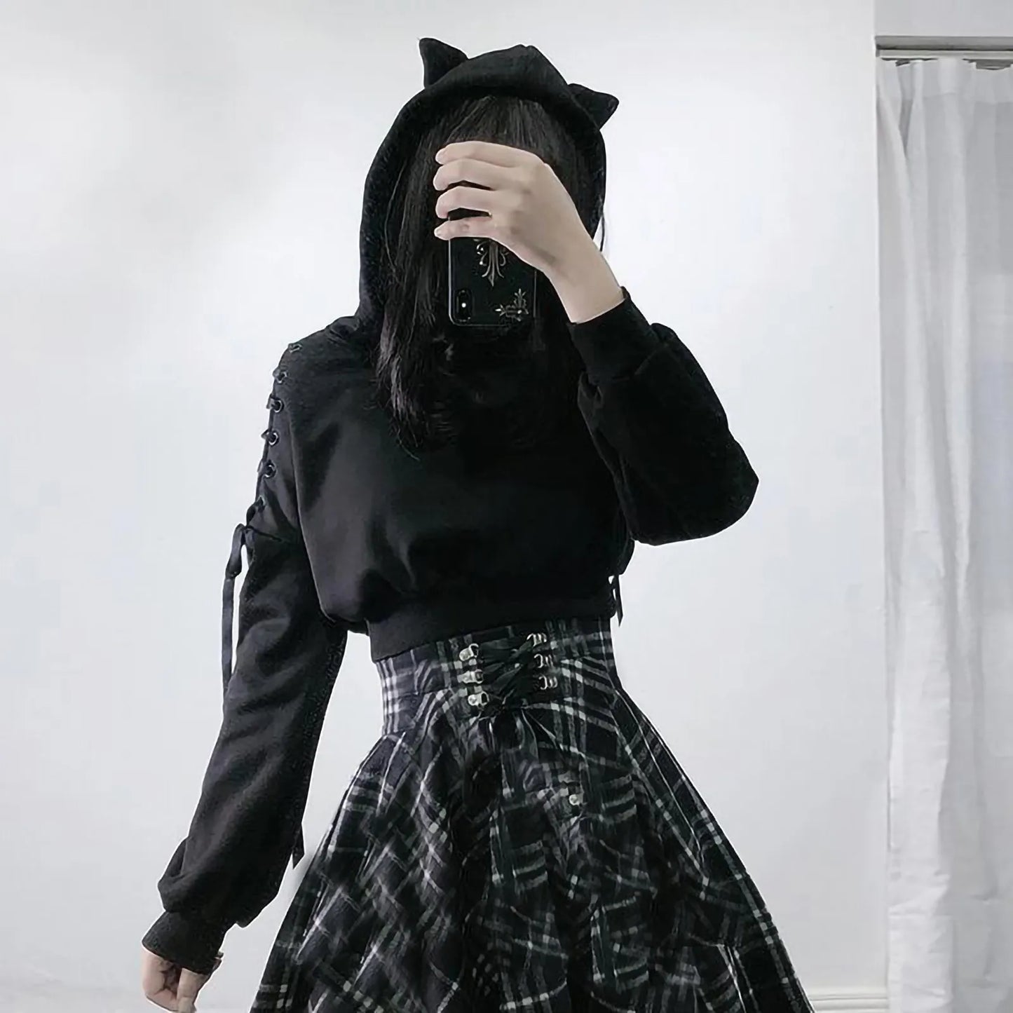 Autumn Sweatshirt For Women Cat Long Hooded Cute Blouse Sweatshirt Women'S Hoodie Pullover Ear Sleeve Women'S Sudaderas De Mujer