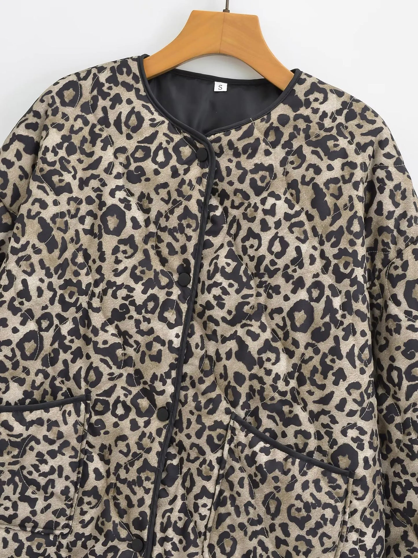 Leopard Print Jackets for Women Coats Oversized Jackets Woman 2025 Snap Button Overcoat Female Long Sleeve Women's Jacket