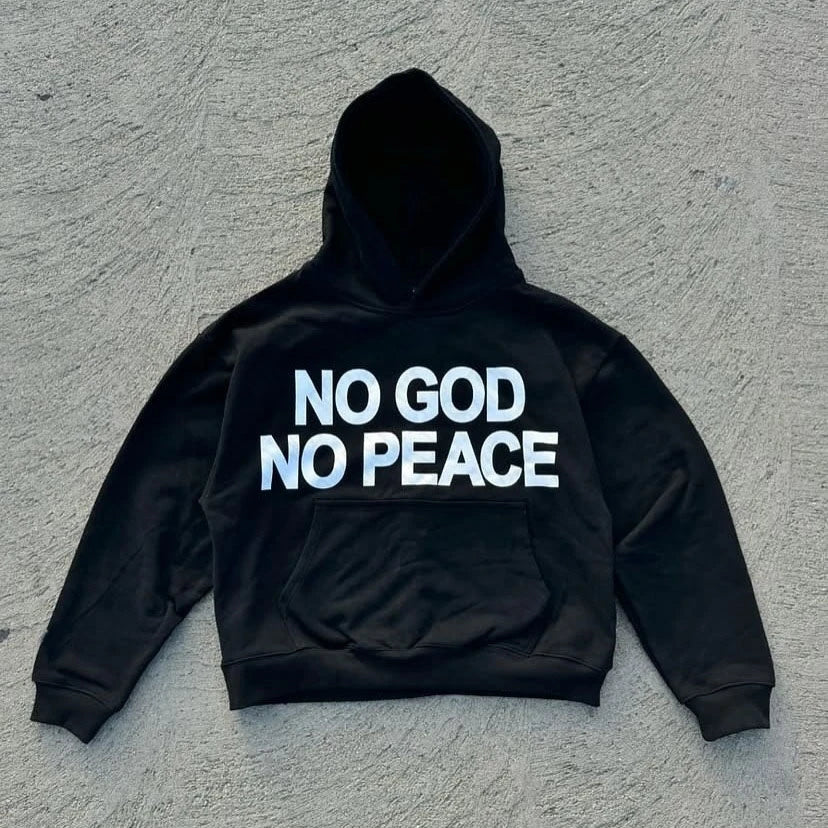 American retro y2k Gothic hip-hop high street letter print pattern long-sleeved pullover hoodie, loose top for autumn and winter