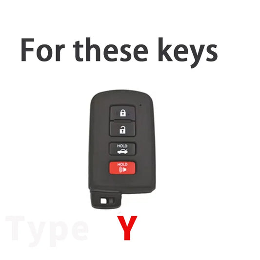 4button Car Remote Key Case Cover Shell for Toyota Corolla Camry RAV4 Highlander Auris CHR Avalon Land Cruiser Protected Fob Bag