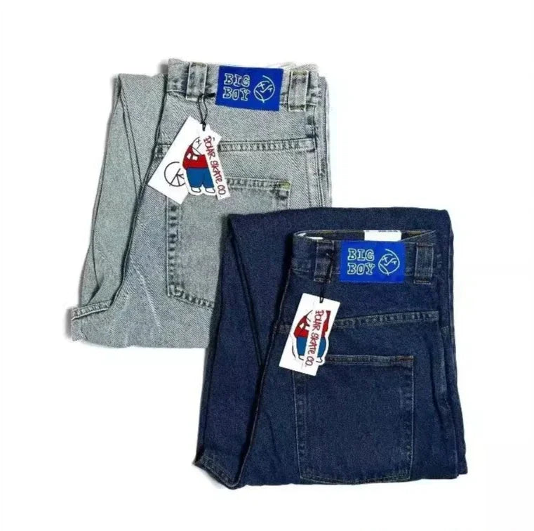 Y2k big boy jeans hip hop cartoon embroidery graphic loose baggy jeans harajuku streetwear high waisted vintage wide leg pants