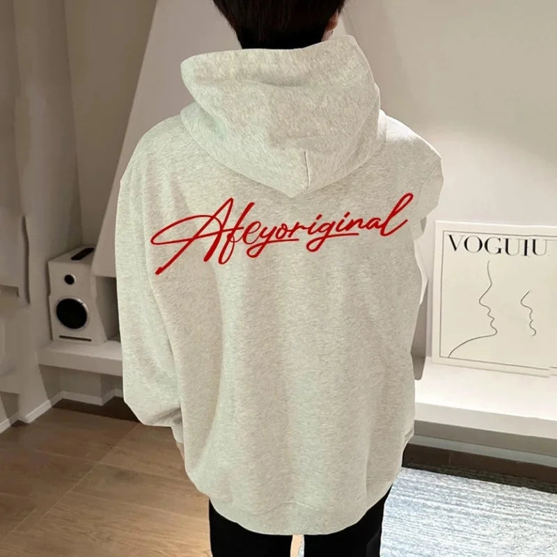 Autumn High Street Letter Printed Oversized Hoodies Man Harajuku Fashion Streetwear Pullover Hoody 2025 Y2K Hooded Sweatshirts