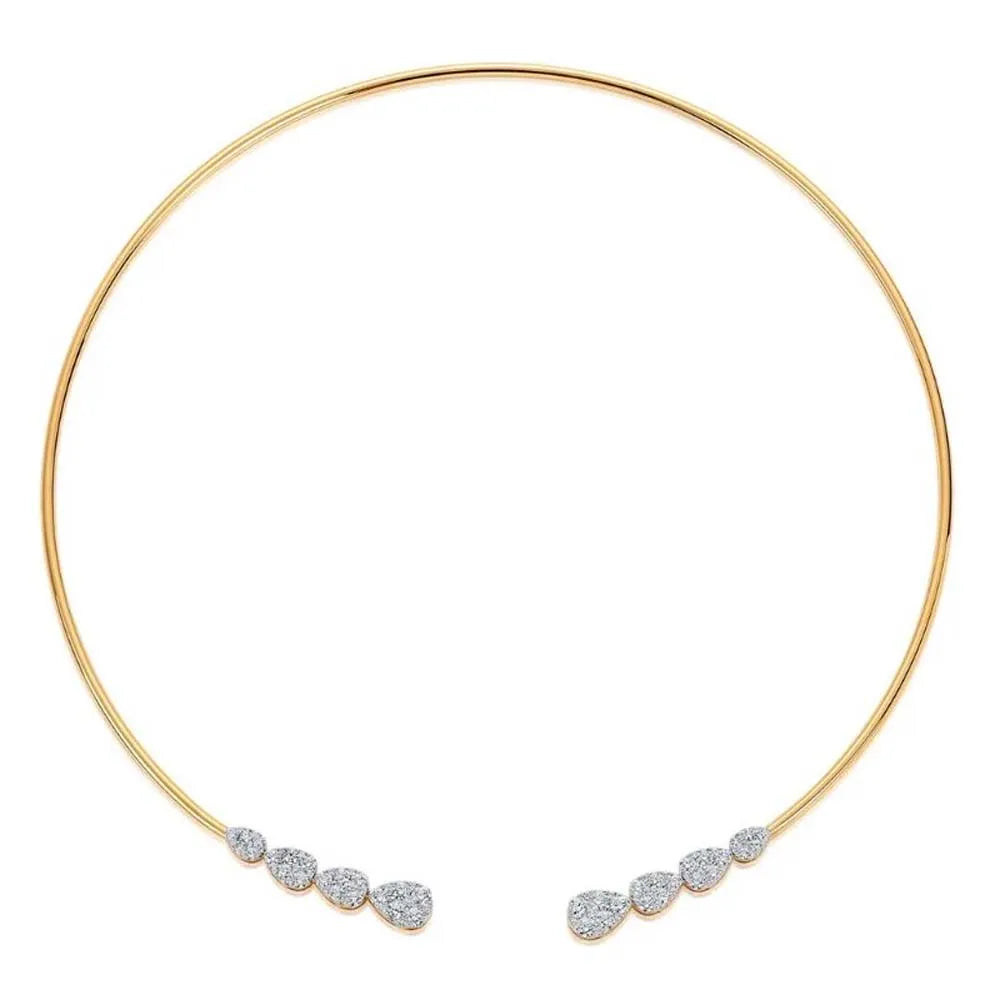 Stonefans Water Drop Choker Necklace Women Bling Neck Prom Accessories Rhinestone Fashion Sparkly Wedding Jewellery Party Collar