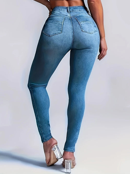 2025 new women's sexy hip lifting tight jeans, high stretch casual comfortable jeans, summer clothing