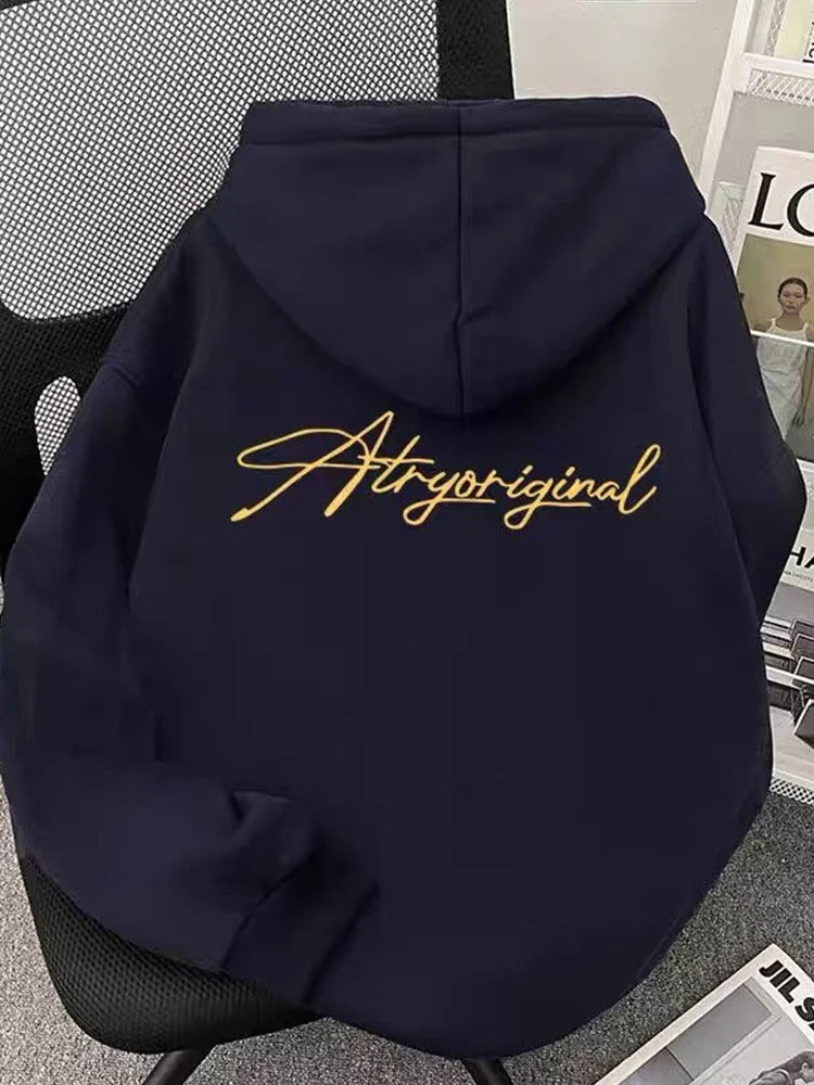 Autumn High Street Letter Printed Oversized Hoodies Man Harajuku Fashion Streetwear Pullover Hoody 2025 Y2K Hooded Sweatshirts