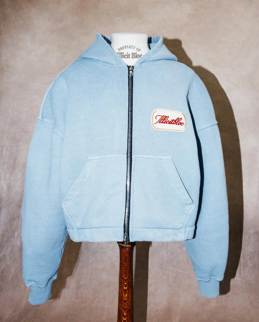 Fashion Trend New Solid Color Letter Patch Hooded Zipper Sweater Men Y2K Hip Hop Vintage Harajuku Joker Couple Sports Hoodie