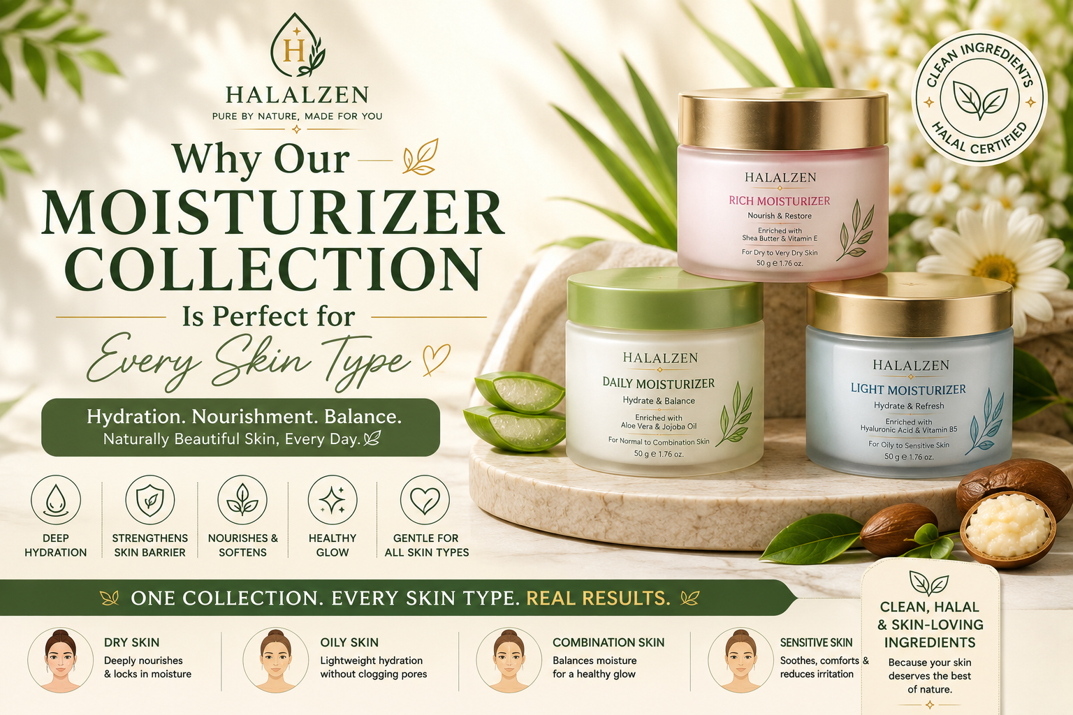 🌿 Why Our Moisturizer Collection Is Perfect for Every Skin Type