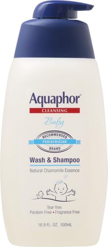 Aquaphor Baby Wash & Shampoo 16.9 Fluid Ounce - Pediatrician Recommended Brand