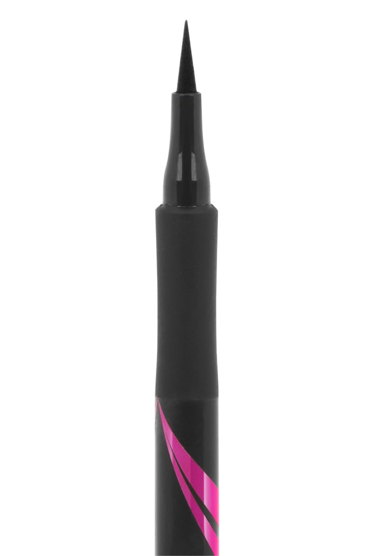 Maybelline Eye Liner, Hyper Precise Black Liquid Eye Liner, Ultra-Thin Defining Felt Tip Liner, Quick Drying Liquid Eyeliner, Ink Technology, Maybelline New York, Safe for Sensitive Eyes, Matte Black Halalzen