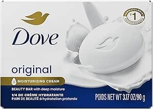 Dove Beauty Cream Bar Classic Original Soap for Shower & Bath Cleansing Normal & Sensitive Skin, Pack of 6 Halalzen