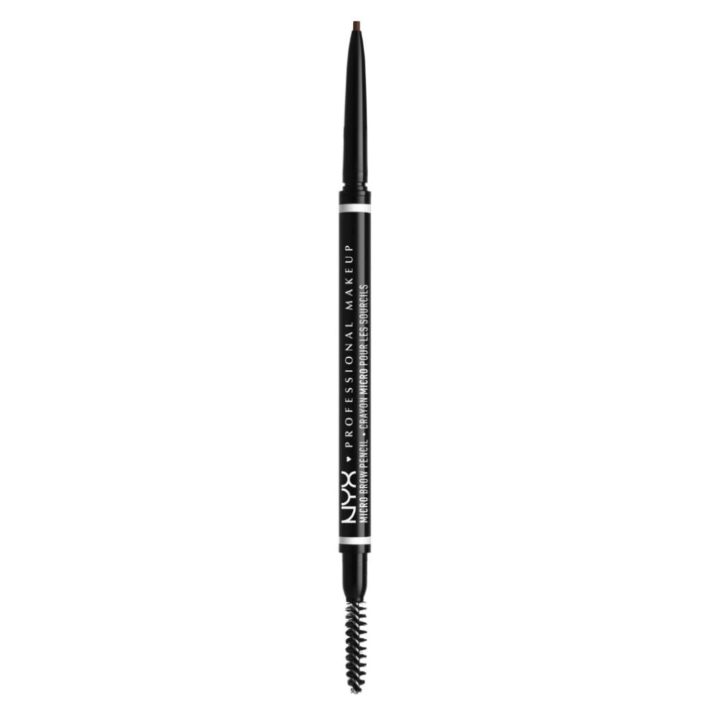 NYX Professional Makeup Brow Pencil, Micro Brow Dual Ended Ultrafine Pencil Tip with Mechanical Brow Tool and Spoolie Brush, Vegan Formula, Shade: Ash Brown