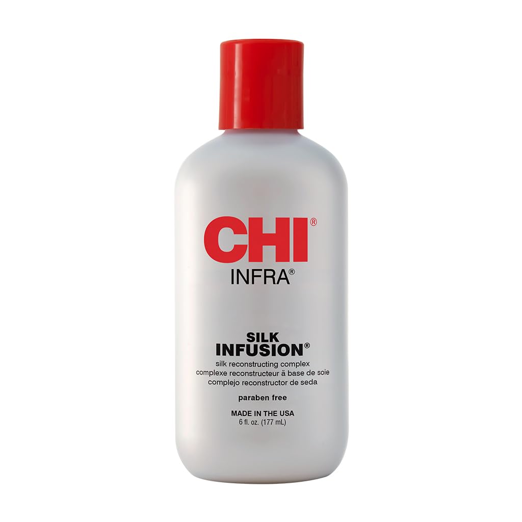 CHI Infra Silk Infusion, Silk Reconstructing Leave-In Hair Treatment for Creating Smooth, Shiny, Strong Hair, 2 Oz Halalzen