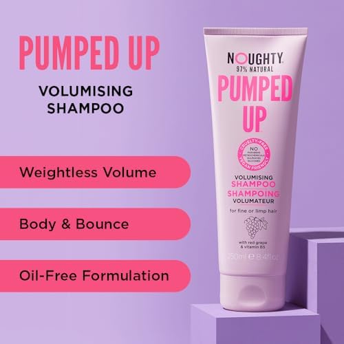 Noughty Pumped Up Volumising Bundle – Shampoo, Conditioner & Microfibre Towel for Lightweight Lift, Fullness & Reduced Breakage Halalzen