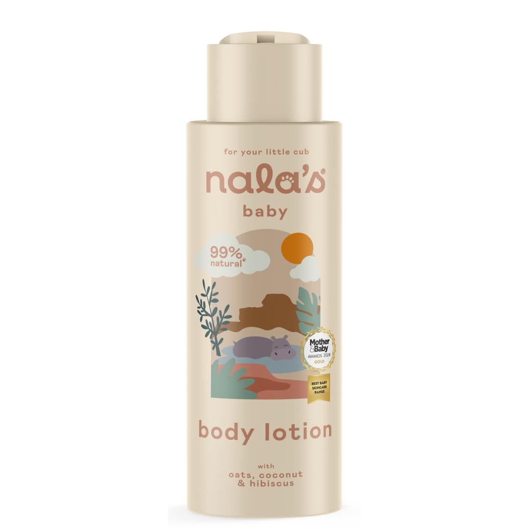 Nala's Baby Body Lotion | Award-winning | 99% Natural | Dermatologically-tested and Paediatrician-approved | Nourishing Blend of Soothing Oat and Coconut Oil | Vegan | 400ml | Nalas Baby Halalzen