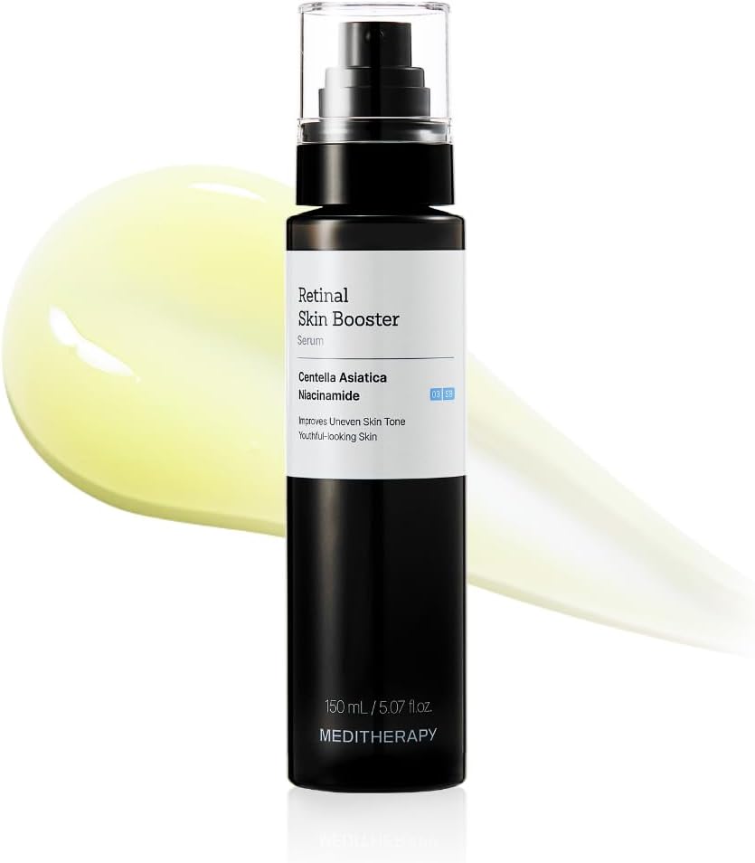 MEDITHERAPY Retinal Skin Booster Serum – Beginner-Friendly, Non-Irritating Retinol for Face and Body – Pore Minimizer, Wrinkle Treatment, Glass Skin – Korean Skin Care, 150ml Large Size