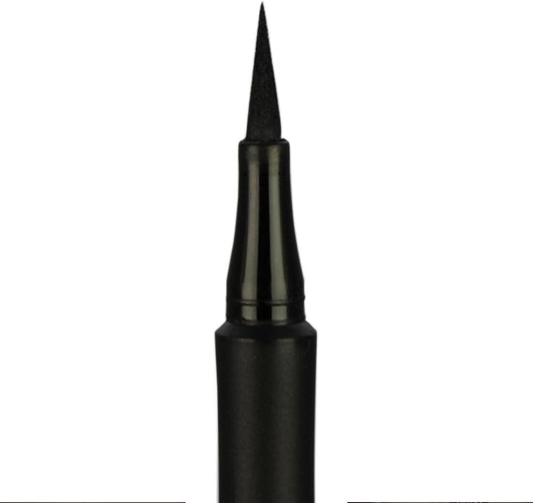 Technic Skinny Felt Tip Liquid Eyeliner - Black Precision Tip & Soft Grip Pen For Long Lasting, Quick Flick Natural or Statement Looks - Suitable for Beginners - 1.5ml Halalzen
