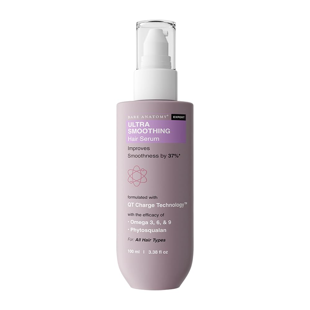 Bare Anatomy Ultra Smoothing Hair Serum Powered By Carbohydrate Complex & Niacinamide | Serum for Smooth & Shiny Hair | For Dry & Frizzy Hair | Women & Men | 100 ml Halalzen