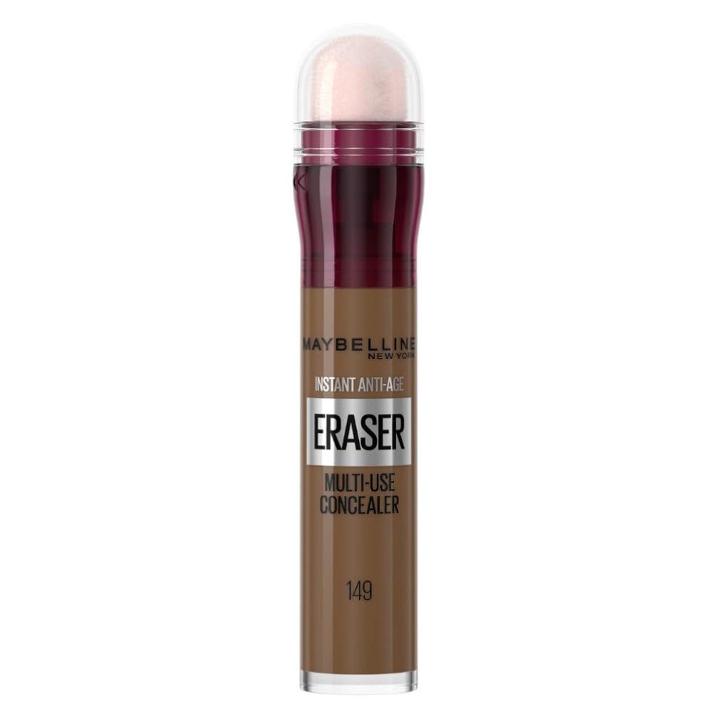 Maybelline Instant Anti-Age Eraser Eye Concealer for Face, Dark Circles, Blemish & Fine Lines Concealer, Full Coverage, Dermatologist Tested, Suitable for Sensitive Skin, Shade: 00 Ivory Halalzen