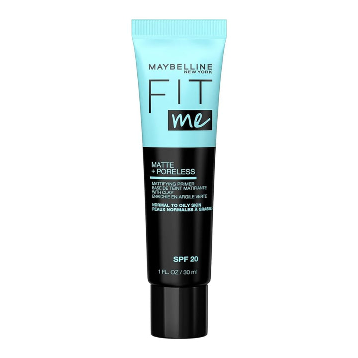 Maybelline New York Fit Me Matte and Poreless Face Primer, Shine-Control Formula That Provides a Mattified Makeup Finish and Smooth Canvas for Oily to Normal Skin Types, Matte and Poreless Halalzen