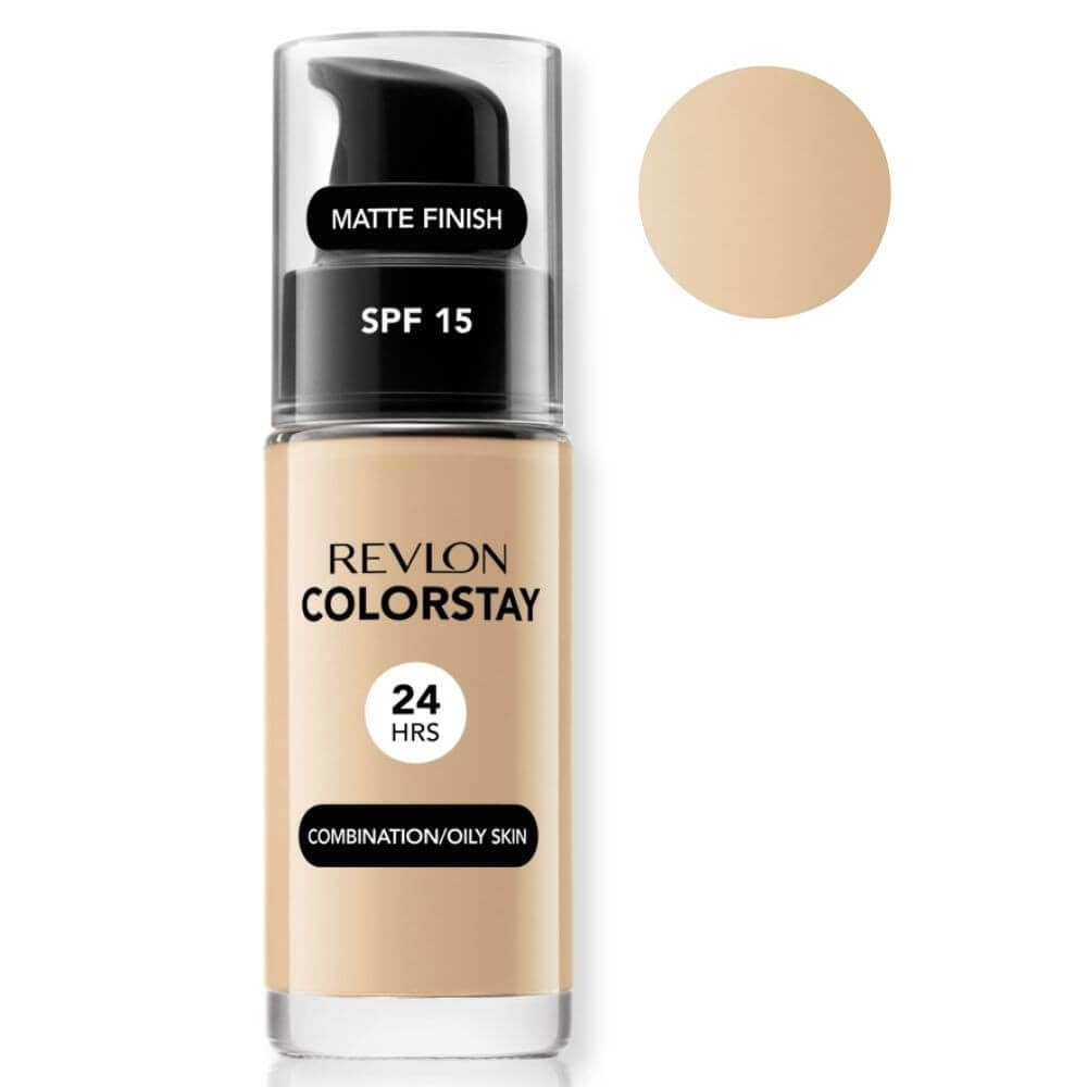 Revlon Colorstay Liquid Foundation Makeup for Combination/Oily Skin SPF15 Medium to Full Coverage (30ml) Matte Finish, Buff (150) Unisex Halalzen