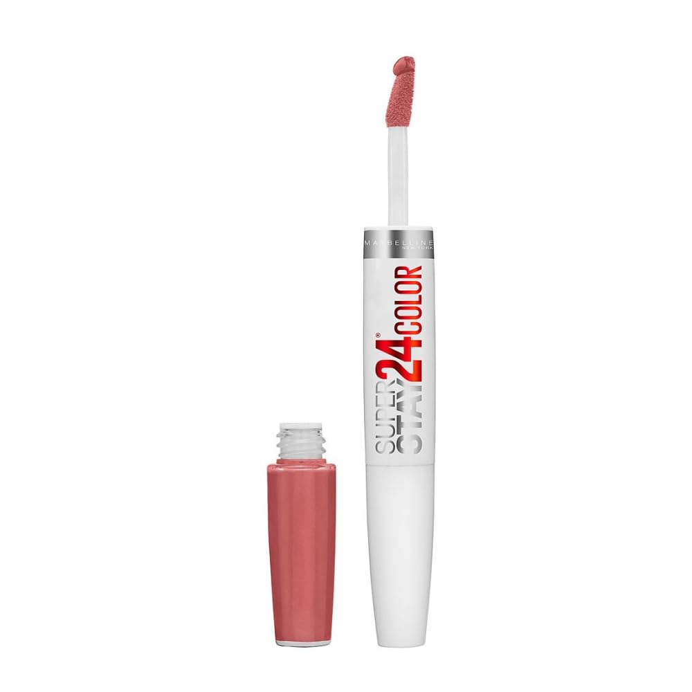 Maybelline Lipstick, SuperStay 24H Liquid Lipstick – Dual-Ended Long-Lasting Color & Moisturizing Lip Balm – Non-Drying, Transfer-Proof, Upto 24Hour, Dual Ended, Shade: 310 Forever Heather Halalzen