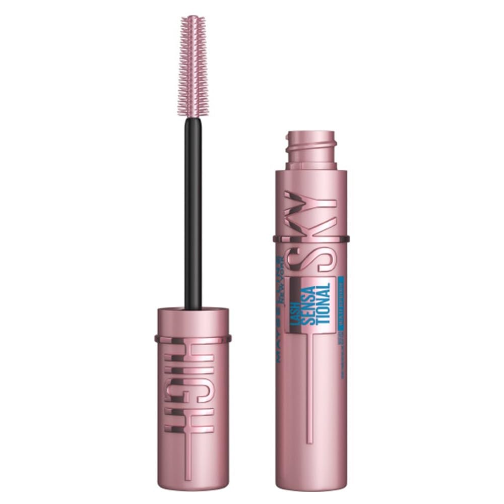 Maybelline New York Lash Sensational Sky High Mascara, Volumising & Lengthening Mascara, Washable Flake-Free Formula Infused with Bamboo Extract & Fibres, 7 ml, Shade: Brown Halalzen