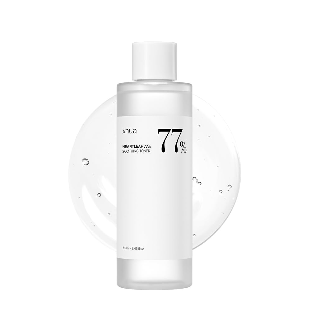 Anua Heartleaf 77 Soothing Toner, Tonique Visage Hydratant et Apaisant pour une Peau Lisse, Acide Hyaluronique, Hydratation Légère pour Peaux Sensibles, Soulage les Rougeurs, Soin Coréen, 250 ml
