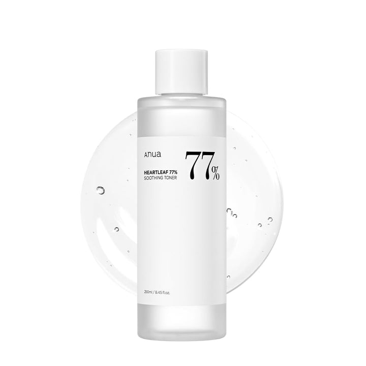 Anua Heartleaf 77 Soothing Toner, Moisturizing & Calming Facial Toner for Glass Skin, Hyaluronic Acid, Lightweight Hydration for Sensitive Skin, Redness Relief, Korean Skincare, 8.45 fl.oz