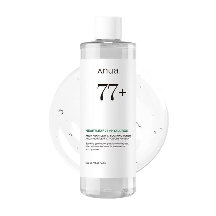 Anua Heartleaf 77 Soothing Toner, Moisturizing & Calming Facial Toner for Glass Skin, Hyaluronic Acid, Lightweight Hydration for Sensitive Skin, Redness Relief, Korean Skincare, 8.45 fl.oz