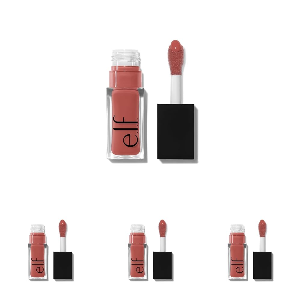 e.l.f. Glow Reviver Lip Oil, Nourishing Tinted Lip Oil For A High-Shine Finish, Infused With apricot Oil, Vegan & Cruelty-Free, It's Giving Guava