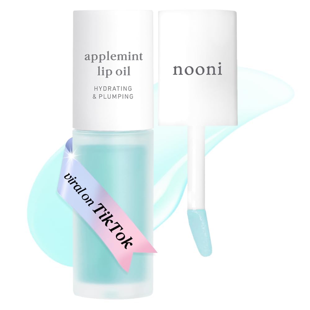 NOONI Korean Lip Oil - Applepeony | Long-Lasting, Moisturizing, Plumping, Revitalizing for Dry Lips, Waterproof, No Peel Off, Hydrating Lip Stain, Stocking Stuffers, Cute Stuff, 0.12 FL Oz Halalzen