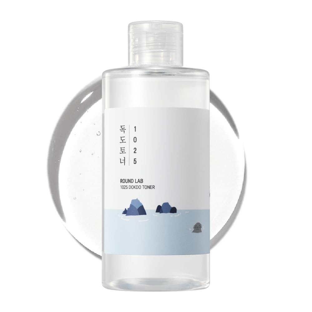 ROUND LAB 1025 Dokdo Toner (200ml), Oil Control and Reduces Excess Sebum, Gentle Exfoliating Facial Toner, Deep Sea Water for Moisturization, Soft Finish Without Stickiness, Korean Skin Care