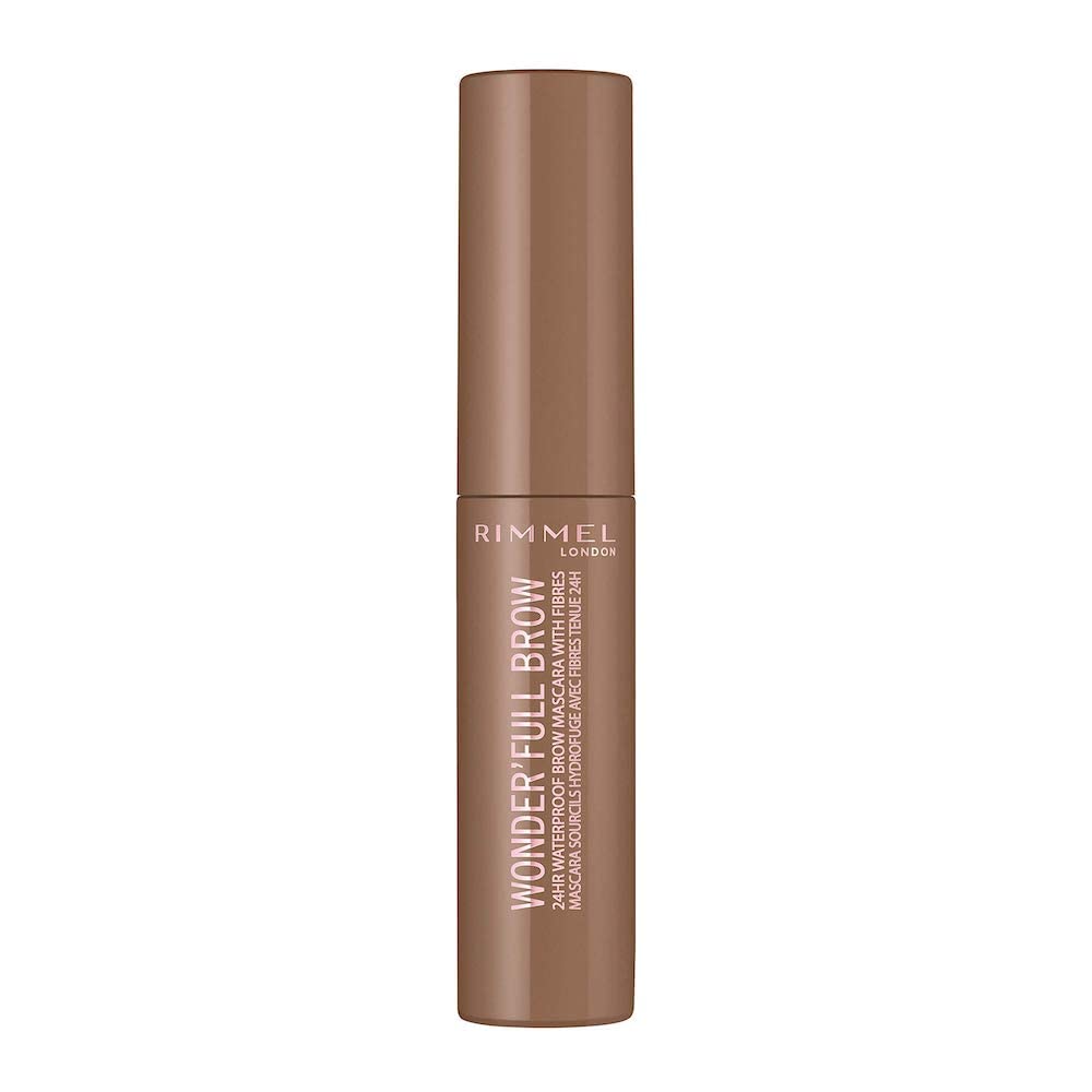 Rimmel London Wonderâ€™Full Brow 24HR Waterproof Brow Gel, with Fibres for Plump Thick Brows, Dark, 4.5 ml (Pack of 1)