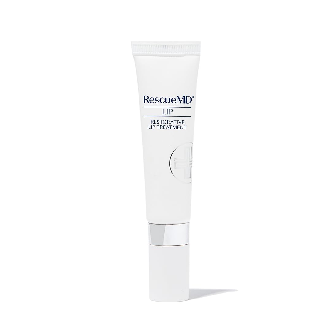 RescueMD Restorative Lip Treatment, Peptide-Powered Rejuvenation + Arnica Repair for Healthy, Hydrated Lips (12mL) Halalzen