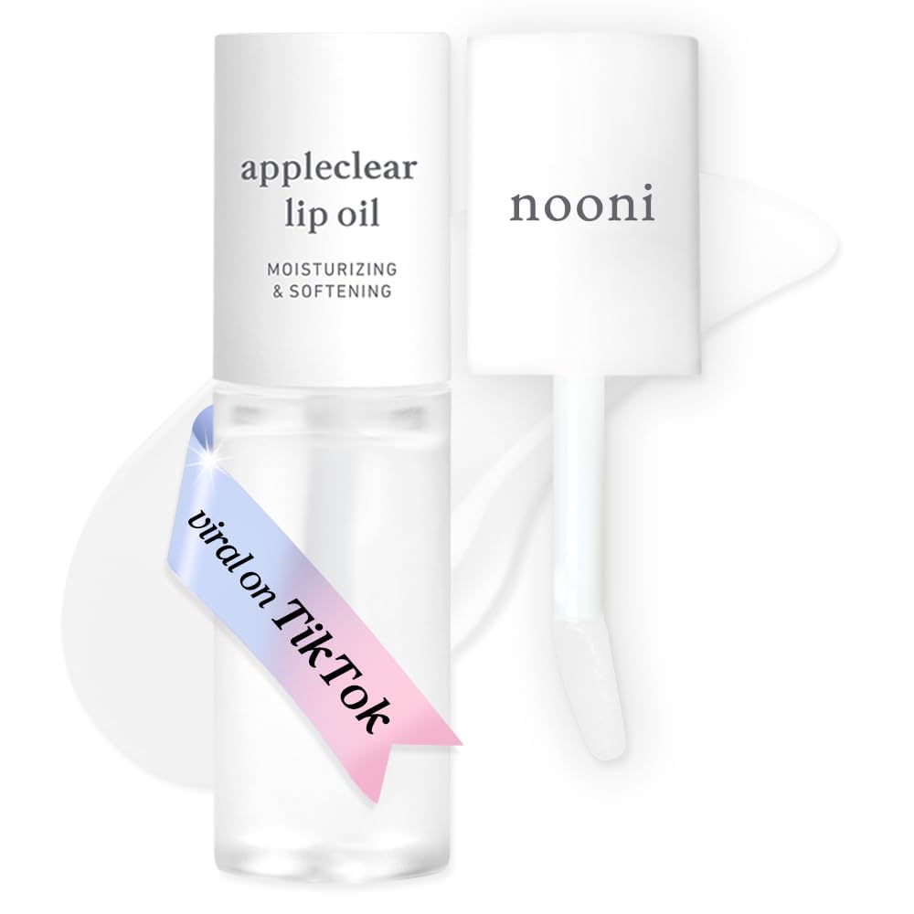 NOONI Korean Lip Oil - Applepeony | Long-Lasting, Moisturizing, Plumping, Revitalizing for Dry Lips, Waterproof, No Peel Off, Hydrating Lip Stain, Stocking Stuffers, Cute Stuff, 0.12 FL Oz Halalzen
