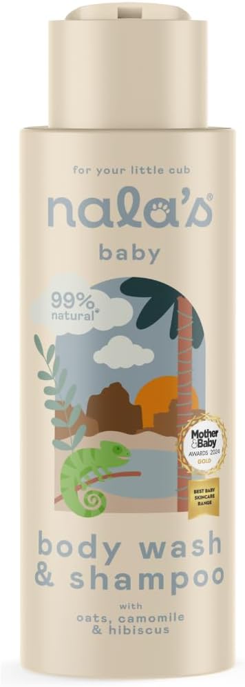 Nala's Baby Original Body Wash & Shampoo | Award-winning | 99% Natural | Dermatologically-tested and Paediatrician-approved | Tear-Free | Nourishing Oat and Shea Butter | Vegan | 400ml | Nalas Baby