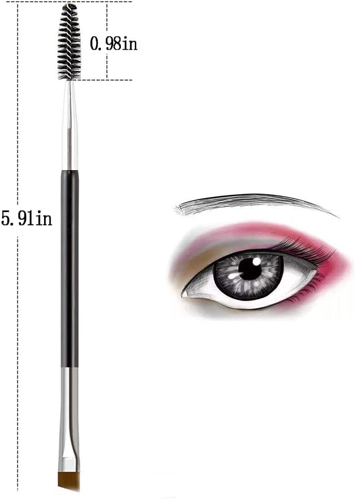 Eyelash Comb Lash Separator Tool Brow Brush & Lash Spoolie Professional Eye Makeup Tools (5 Pieces Set) Halalzen
