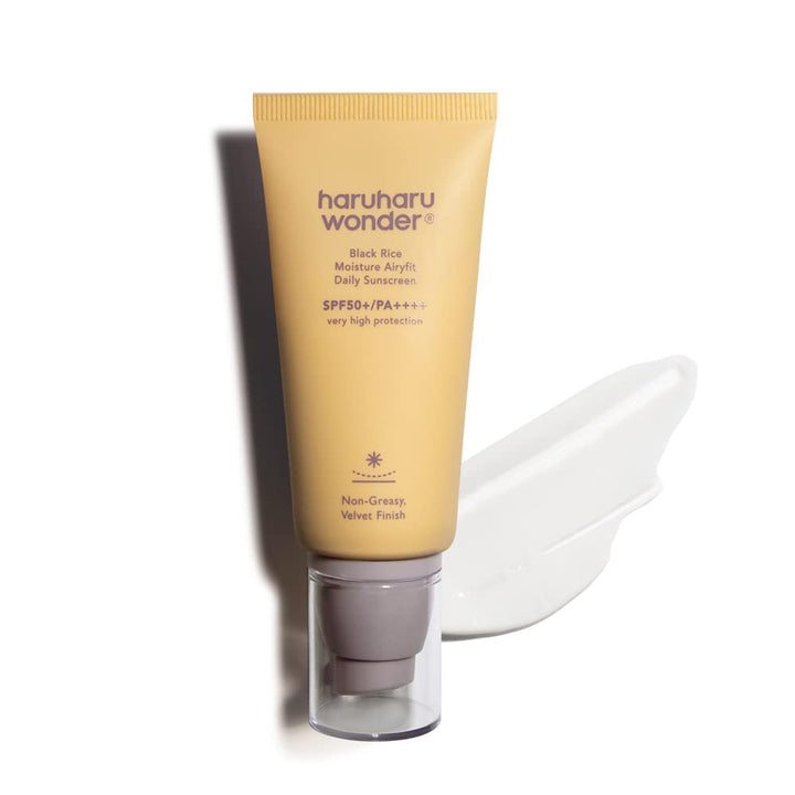 Haruharu Wonder Black Rice Moisture Airyfit Daily Sunscreen 1.69fl.oz - Velvet Finish, No White Cast, Hydrating, Moisturizing, Korean Skin Care, Vegan, Clean Beauty Halalzen