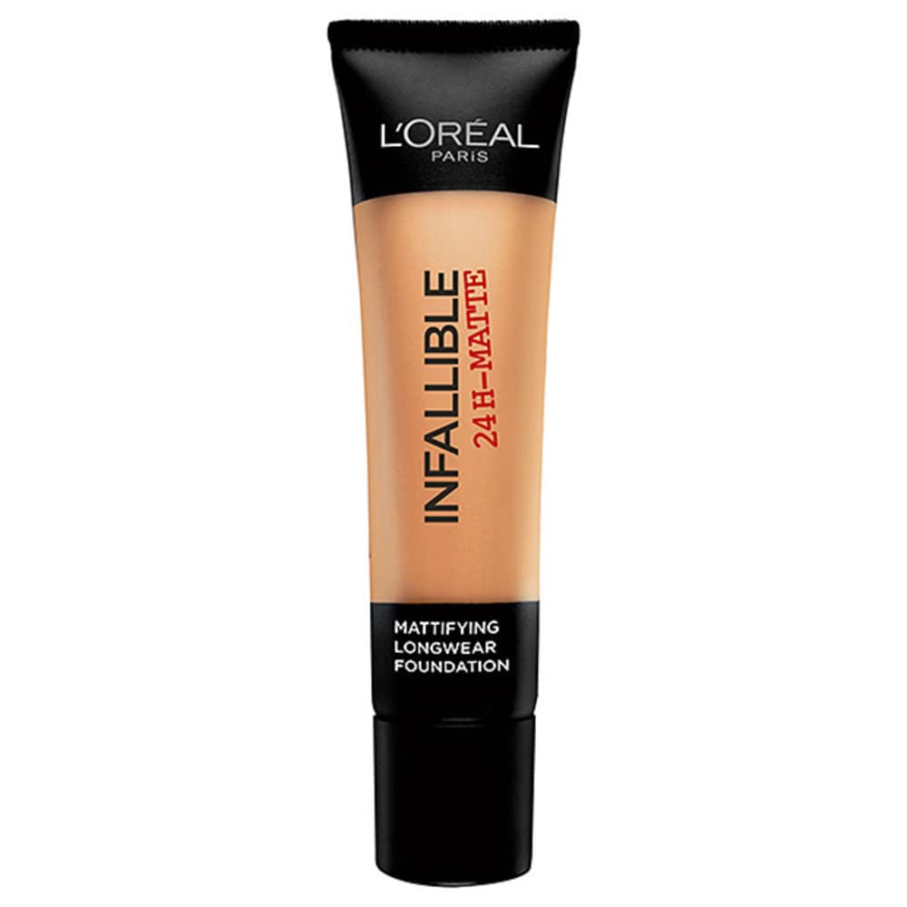 L'Oreal Paris Cover Liquid Foundation, With 4% Niacinamide, Long Lasting, Natural Finish, Available in 20 Shades, SPF 25, Infallible 32H Matte Cover, Shade 110, 30ml Halalzen
