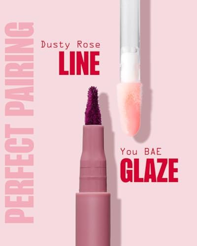 MCoBeauty Lip Duo - Lip Stain & Sculpt Dusty Rose & Ultra Shine Lip Glaze You-Bae - Matte Stain, Define & High-Shine Gloss Halalzen