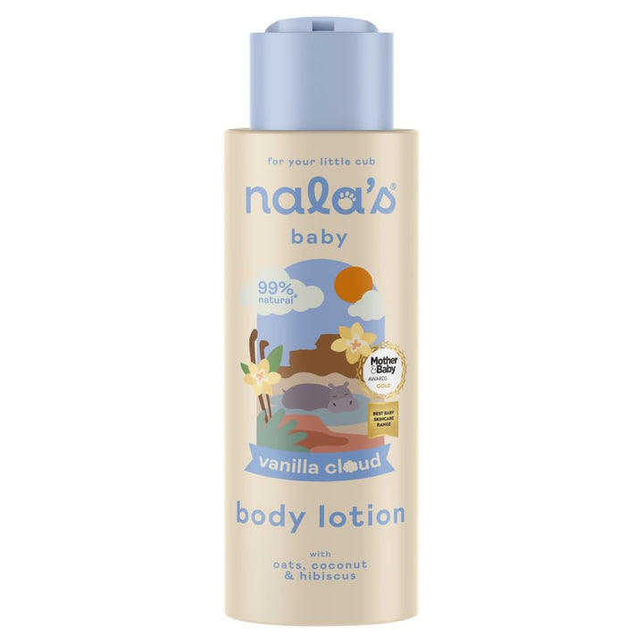 Nala's Baby Body Lotion | Award-winning | 99% Natural | Dermatologically-tested and Paediatrician-approved | Nourishing Blend of Soothing Oat and Coconut Oil | Vegan | 400ml | Nalas Baby