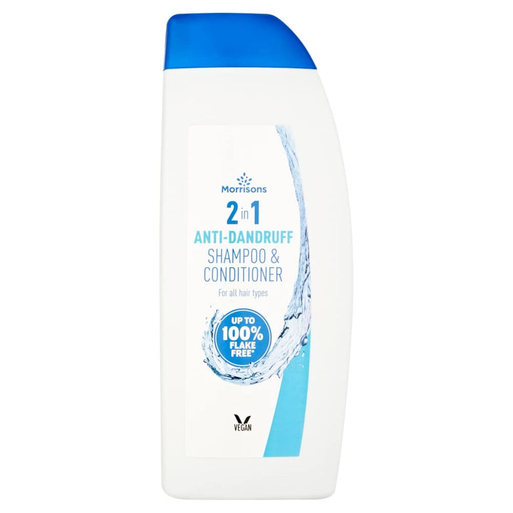 Morrisons Shampoo & Conditioner Anti-Dandruff Classic 2 In C1 500ml, WHITE