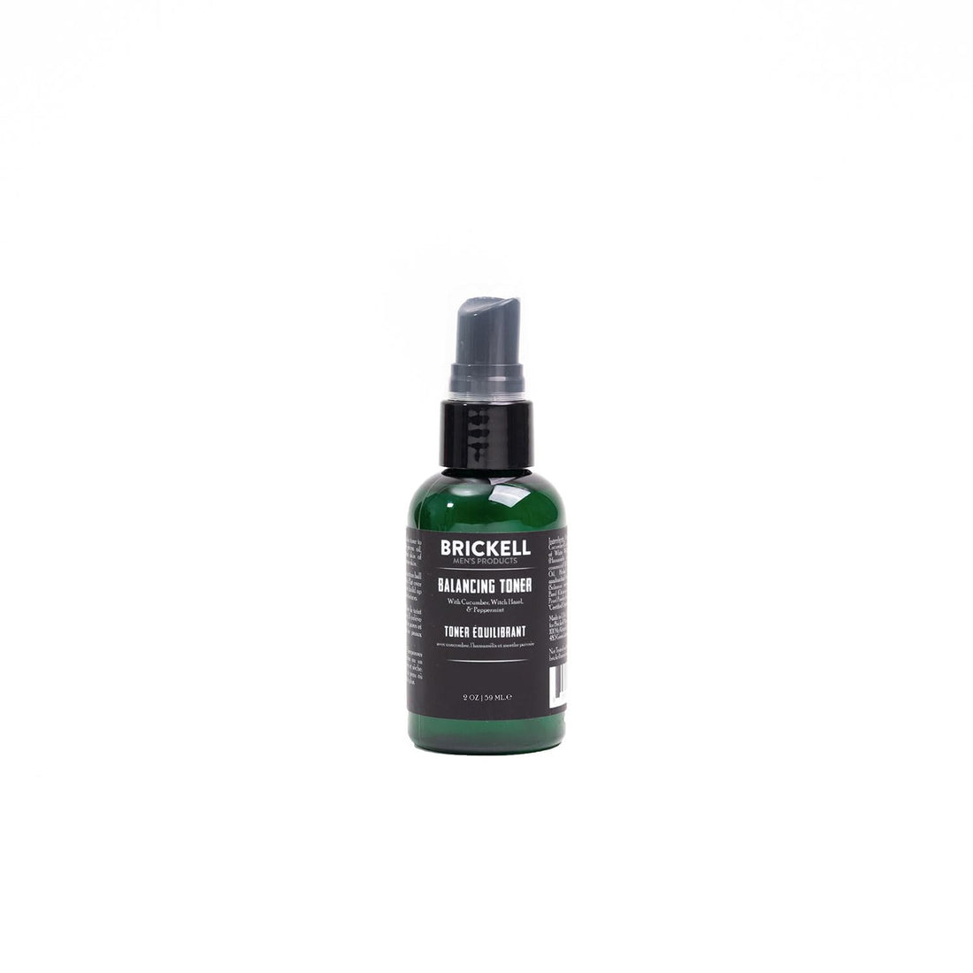Brickell Men's Balancing Toner for Men, Natural and Organic Alcohol-Free Cucumber, Mint Facial Toner with Witch Hazel, 236 mL, Scented