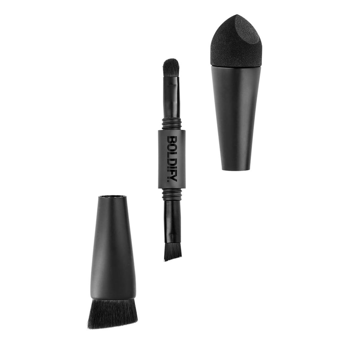 BOLDIFY Four Ended Hairline Powder Brush - Precision Hair Makeup Brush Set with Sponge Tip for Seamless Blending - Ideal as a Hair Concealer/Contour, Root Touch Up Halalzen