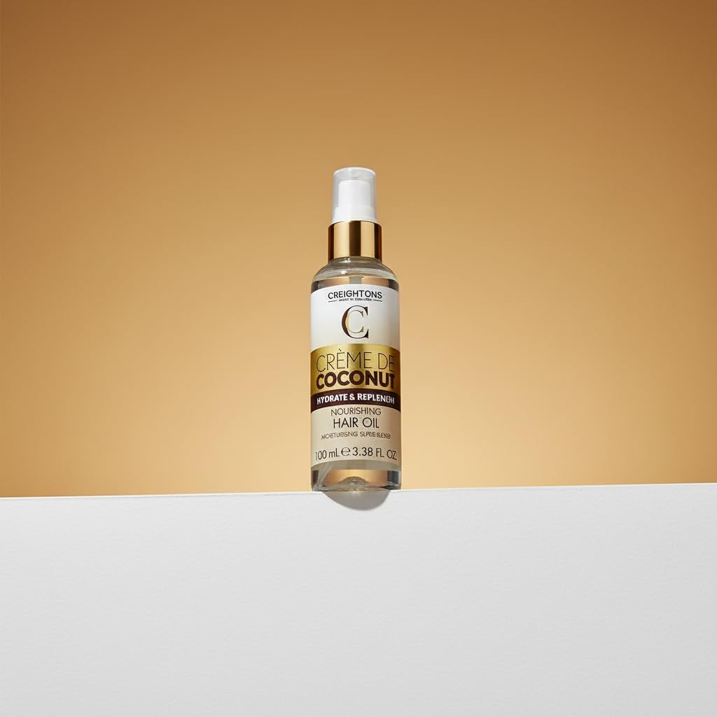 Creightons Crème De Coconut Hair Oil 100ml - Coconut Milk & Keratin Hair Treatment Oil for Dry Damaged Hair,Hydrating, Strengthening & Frizz Control for Smooth Shiny Finish