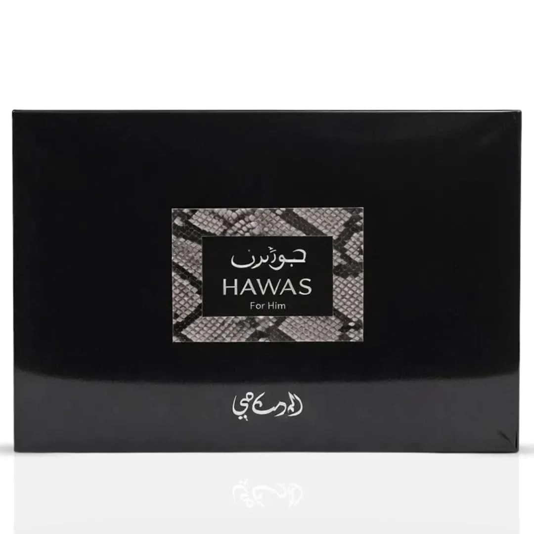 RASASI Hawas For Men Eau De Parfum Spray 100ML (3.4 Oz) - Long Lasting Arabian Perfume, Premium Perfume Men, Ideal for Special Occasions & Daily Elegance, A Bold and Captivating Fragrance