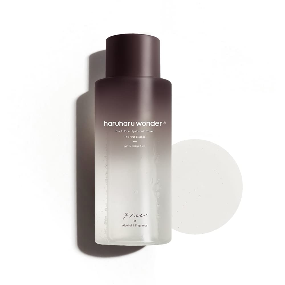 haruharu Wonder Black Rice Hyaluronic Toner for Sensitive Skin, Alcohol Free, Fragrance Free, Deep Hydration, Glass Skin, Korean Skincare, Vegan, Cruelty-Free, 300ml