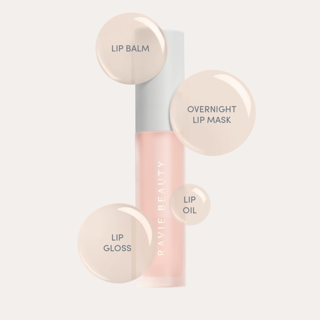 Ravie Beauty Lip Renewal Treatment Oil – Deeply Hydrating, Non-Sticky, and Restorative Lip Serum – Repairs Dry, Chapped Lips – Balm, Gloss & Mask Hybrid – Non-Sticky, Long-Lasting Shine Halalzen