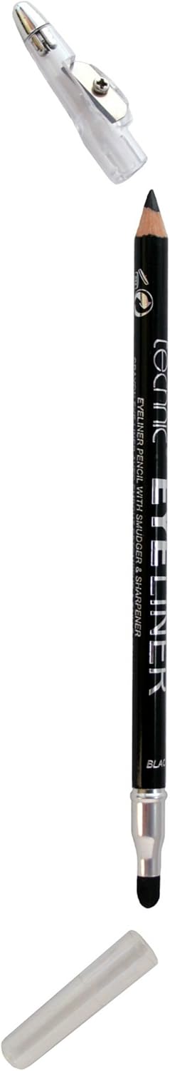 Technic Eyeliner Pencil with Smudger & Sharpener - Black Halalzen