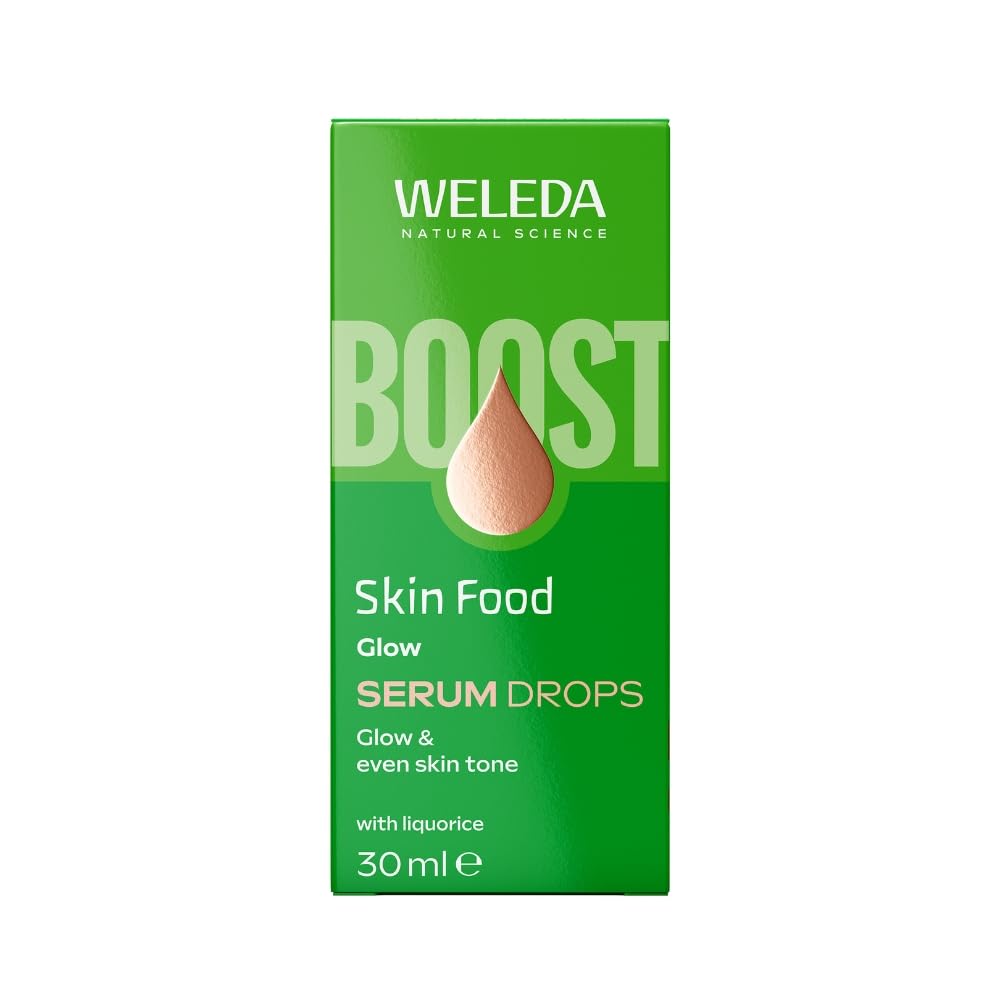 Weleda Skin Food Glow Face Serum Drops, Facial Serum with Liquorice, Reduces Pigmentation, Glow Booster, 100% Certified Natural, Organic, Vegan, 30ml